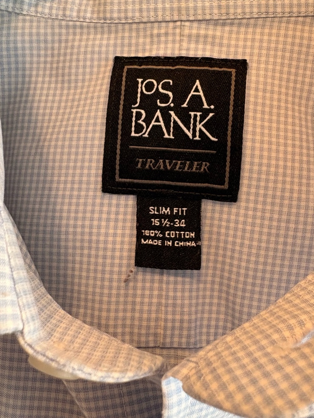Jos. A. Bank Traveler Men's Dress Shirt with Chest Pocket in Grey and White - Picture 2 of 10